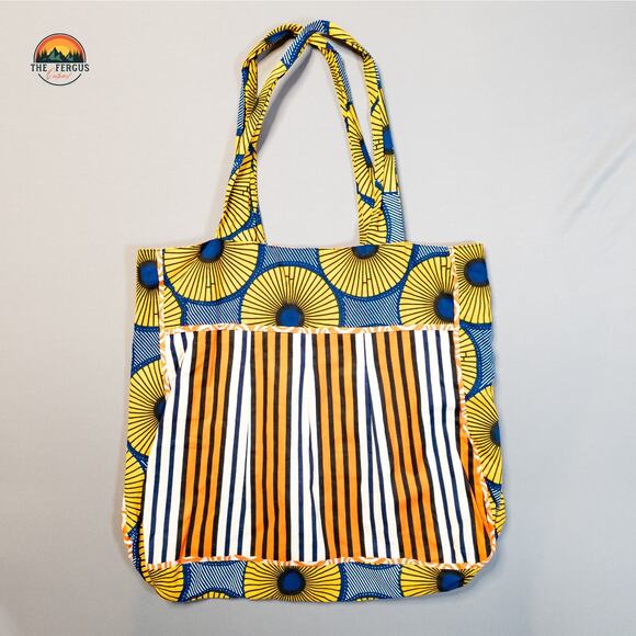 Noon Day Collection Tote Bag Multicolor Flora Double Handle Pockets Women's - Picture 2 of 8